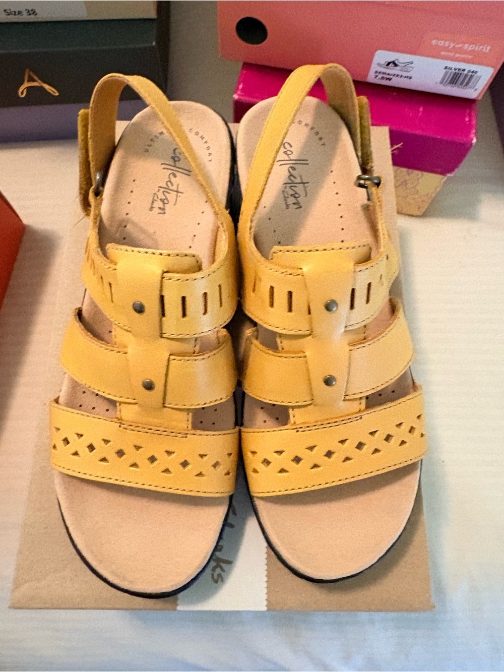 Clarks Yellow Girls' Strappy Comfort Sandals